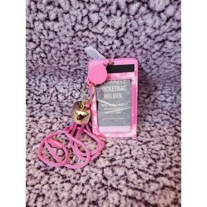 Bath & Body Works Pink Tie Dye Wearable ID Keychain Pocketbac Holder